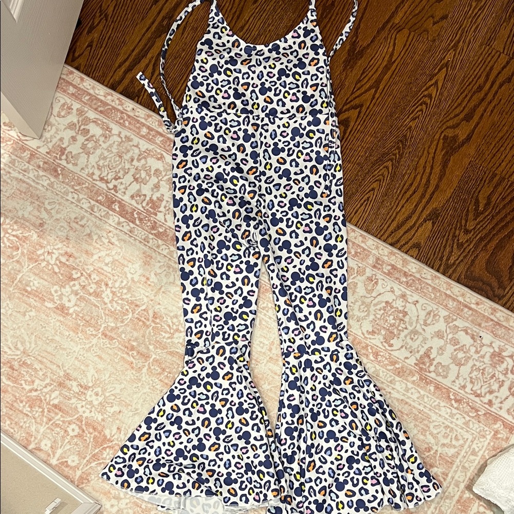 Disney inspired Leopard Print Flared Jumpsuit